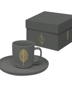 Foglia d'Oro, New Bone China Espressotassen-Set